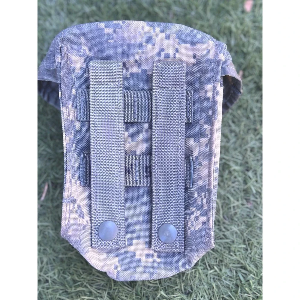 3 Military Pouches: 2 QT Canteen Pouch, 6 Mag Bandoleer Ammo, Improved First Aid